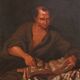 Great 17th century Italian painting, philosopher in his study