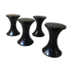 4 Original Black Tam Tam Stools by Henry Massonet