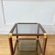 Piece of smoked glass sofa