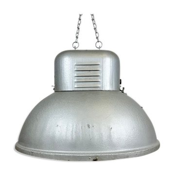 Large Oval Industrial Polish Factory Pendant Lamp from Predom Mesko, 1960s