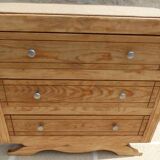 Art Deco 3-drawer wooden chest of drawers - Completely restored and refurbished -