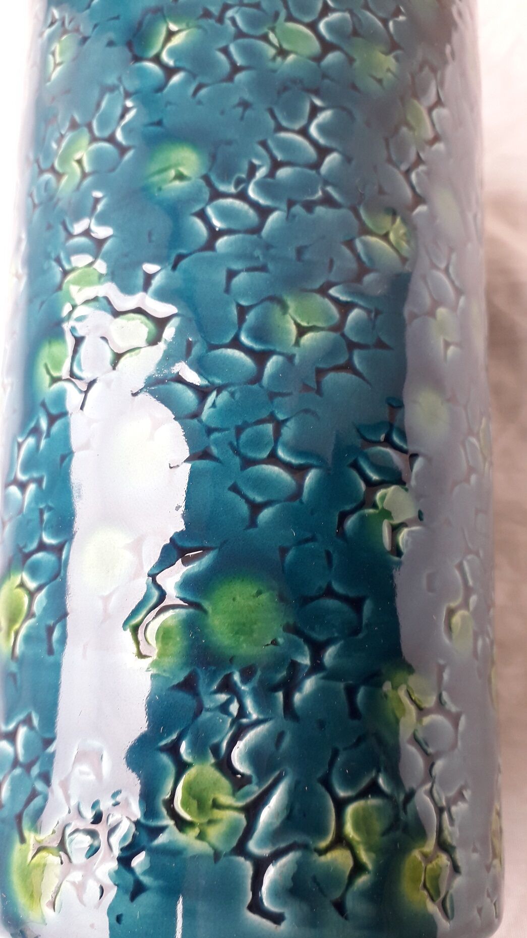 Blue ceramic vase