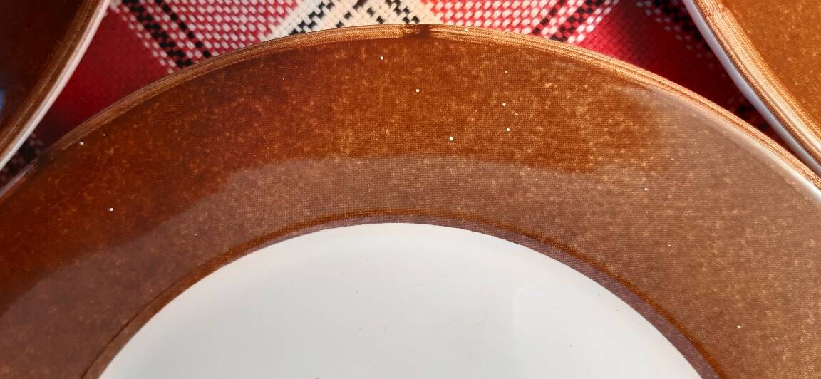 Set of 6 vintage "savannah animals" plates