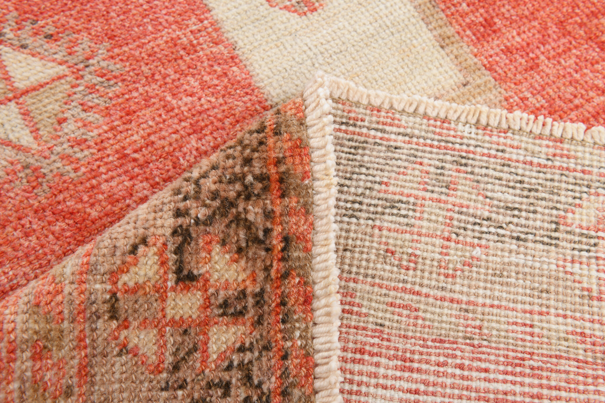 2x12 pale red turkish runner rug, 75x385cm