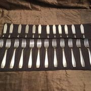 12 cutlery at art deco fish Christofle Atlas