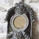 Ceramic mirror decorated with flowers