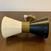 Vintage wall lamp "Diabolo" – 1950s style - black and white