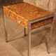 Small desk vanity 70 walnut burl chrome base