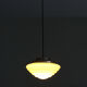 Suspension opaline yellow chandelier vintage luminaire