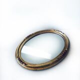 Golden oval mirror - 36 x 47