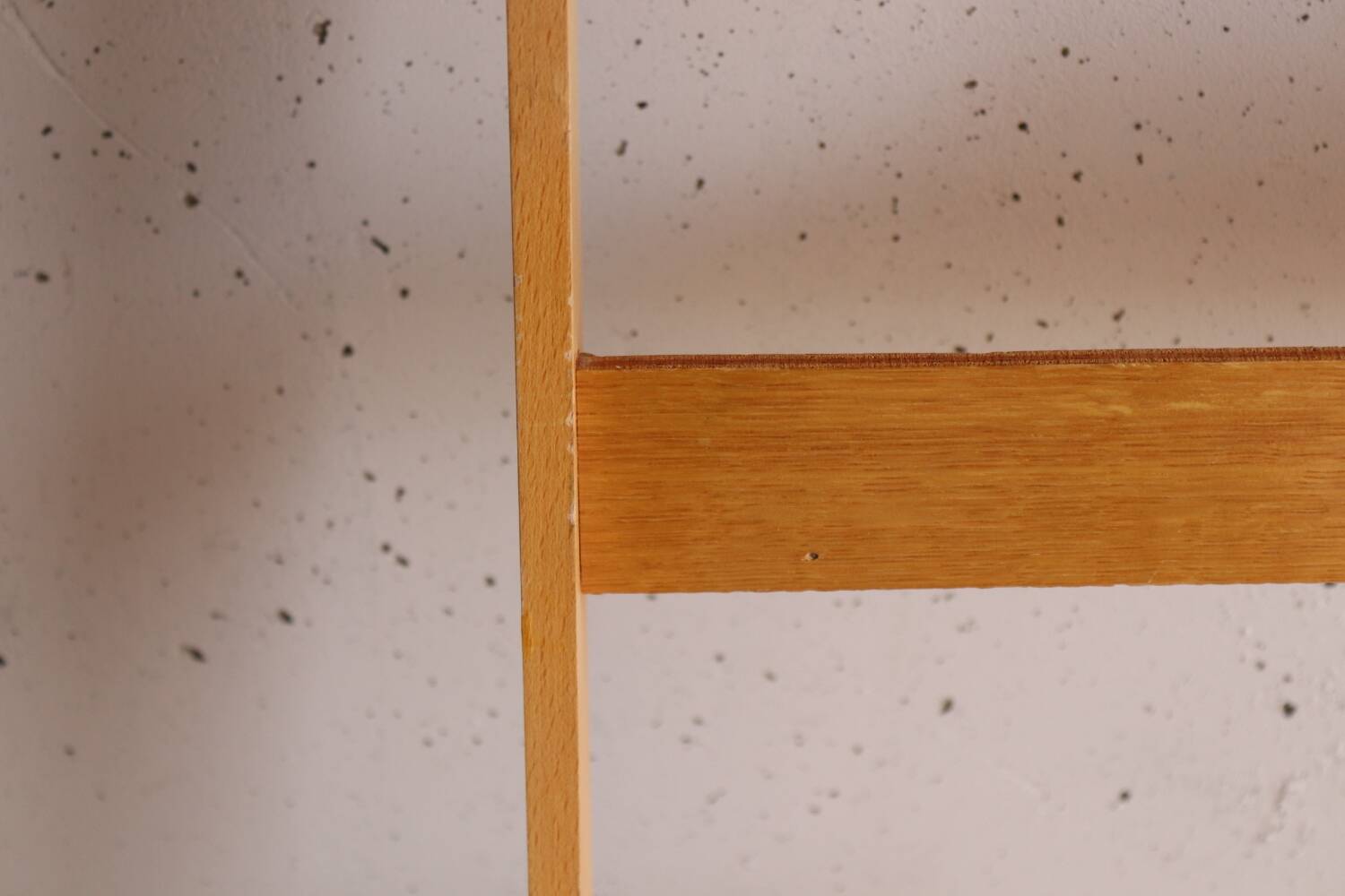 Vintage light wood wall bookcase