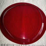 Oval top in red plexiglass 43 cm