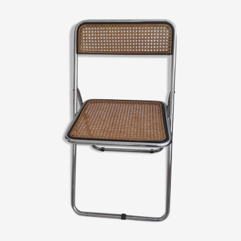 Folding chair chrome and caning