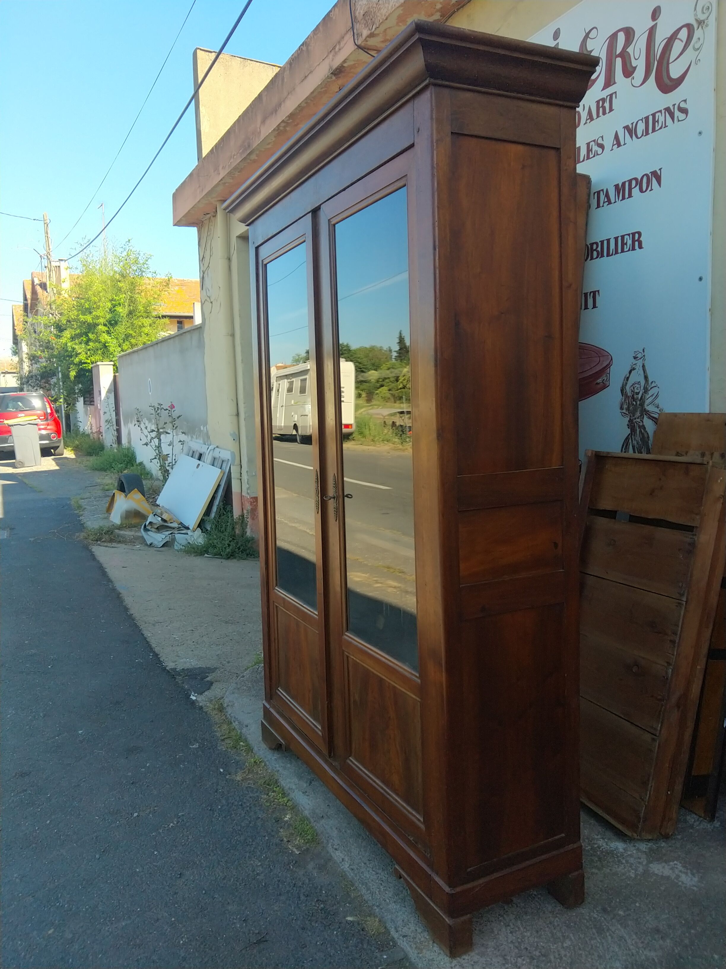 Louis Philippe walnut bookcase