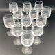 Aperitif or digestive stemmed glass in worked glass