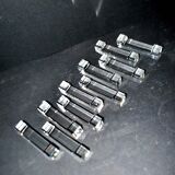 Set of 10 designer crystal knife rests, minimalist style