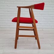 Danish armchair, 70s, reupholstered, kvadrat furniture wool, oak wood