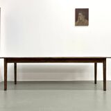 Large solid pine farmhouse table with spindle legs