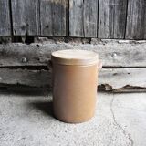 Antique stoneware grease pot with lid H 36.5 cm
