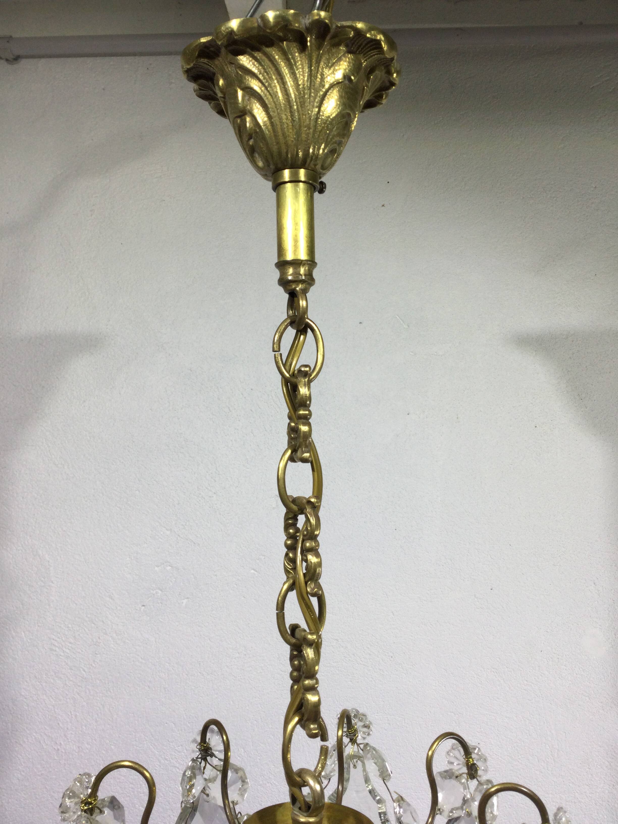 4 light crystal chandelier