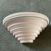 Pair of vintage frosted glass wall lamps 70s-80s