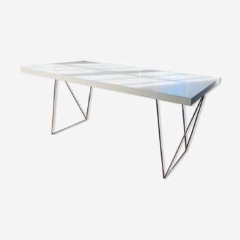 Matte white design table