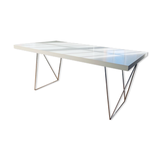 Matte white design table