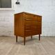 Scandinavian chest of drawers 4 vintage teak drawers, 60s