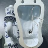 Pair of wall lamps in old Rouen earthenware
