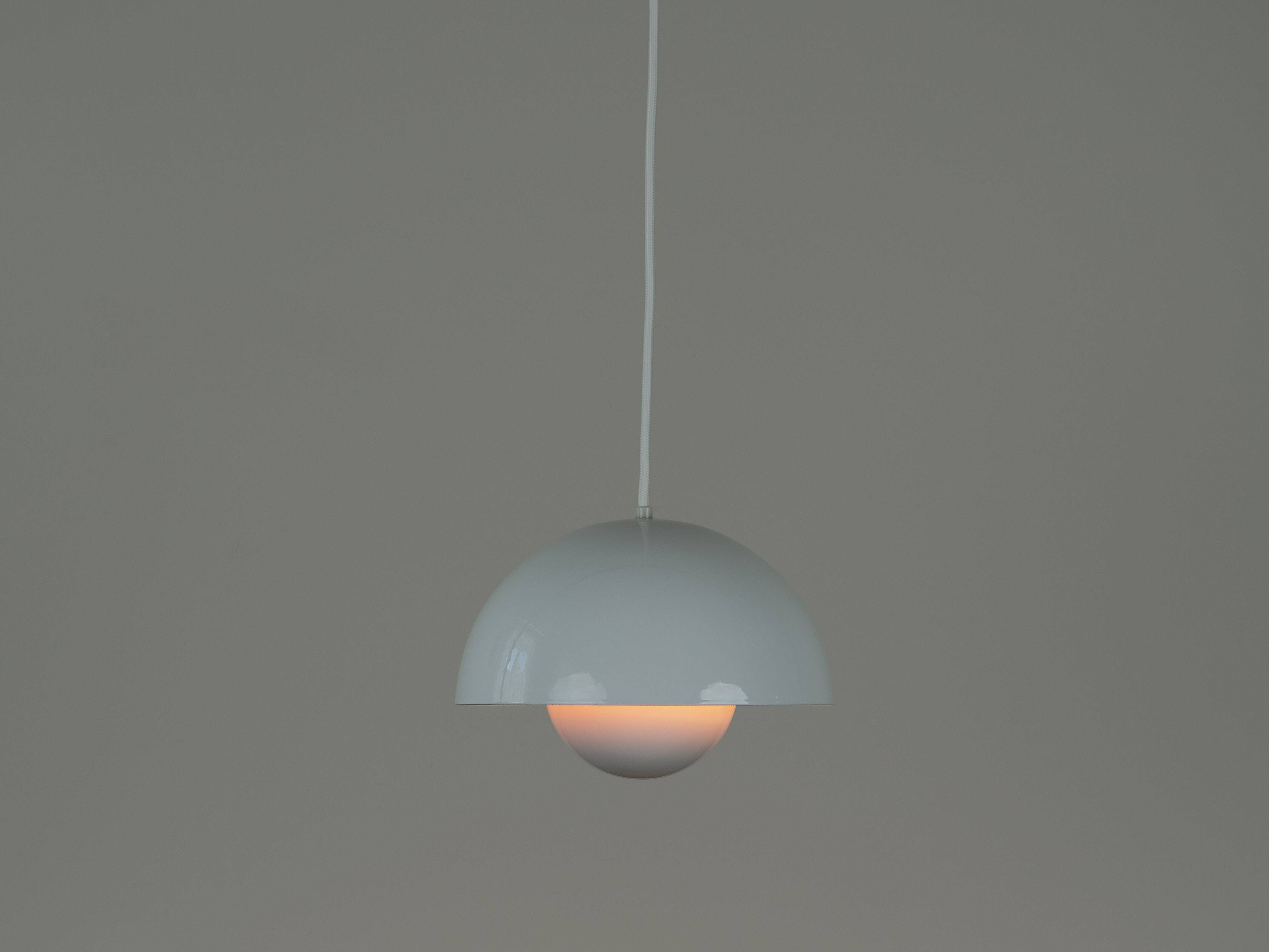 Pair of 2 Flowerpot lamps from Denmark by Verner Panton, Louis Poulsen, 1968