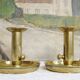Pair of old brass candlesticks