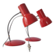 Paire de lampes de table rouges Midcentury Napako, années 1970