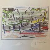 Lithograph - Roy Lichtenstein - Red Sky