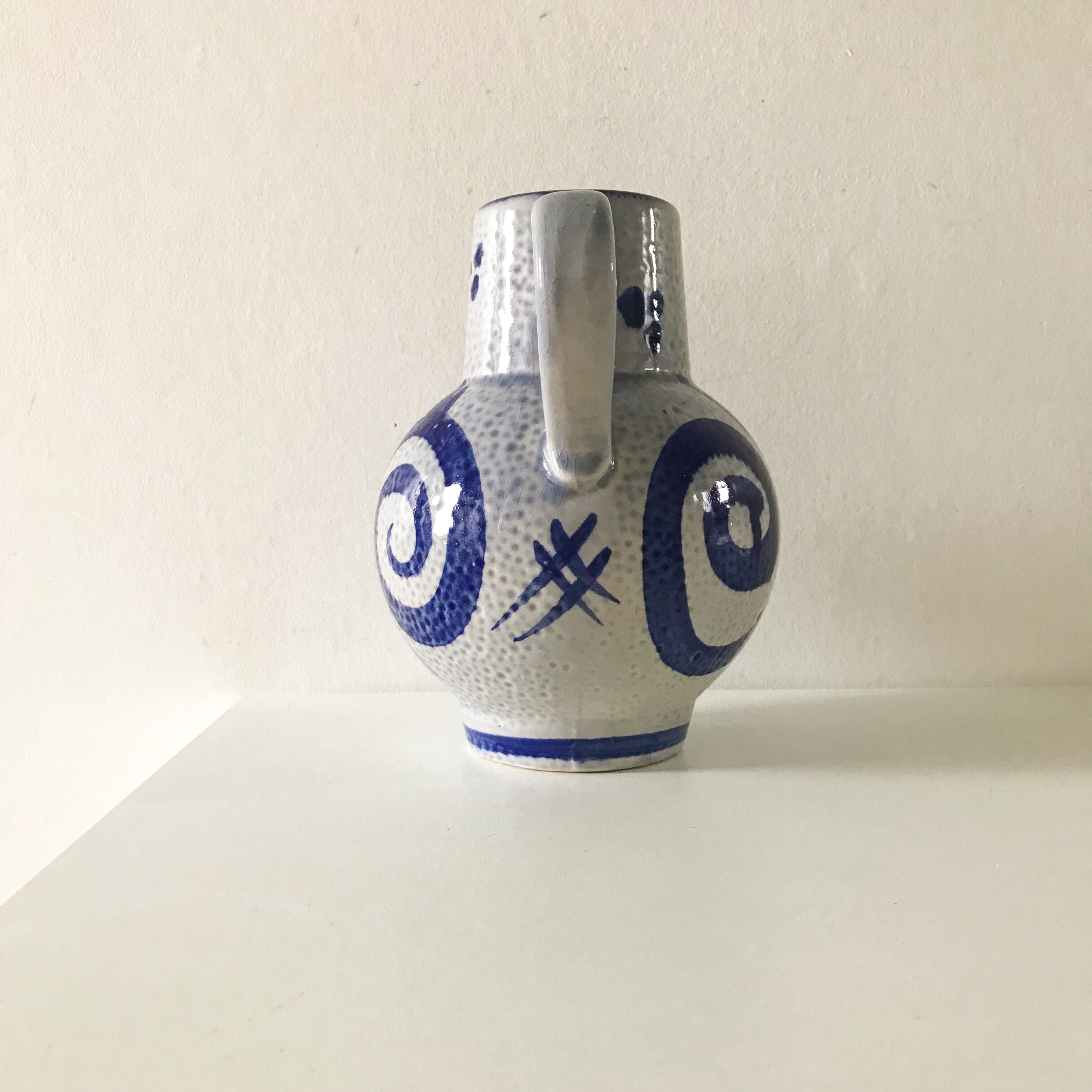 Blue pitcher West Germany