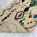 Handmade wool Berber rug 163 X 92 CM