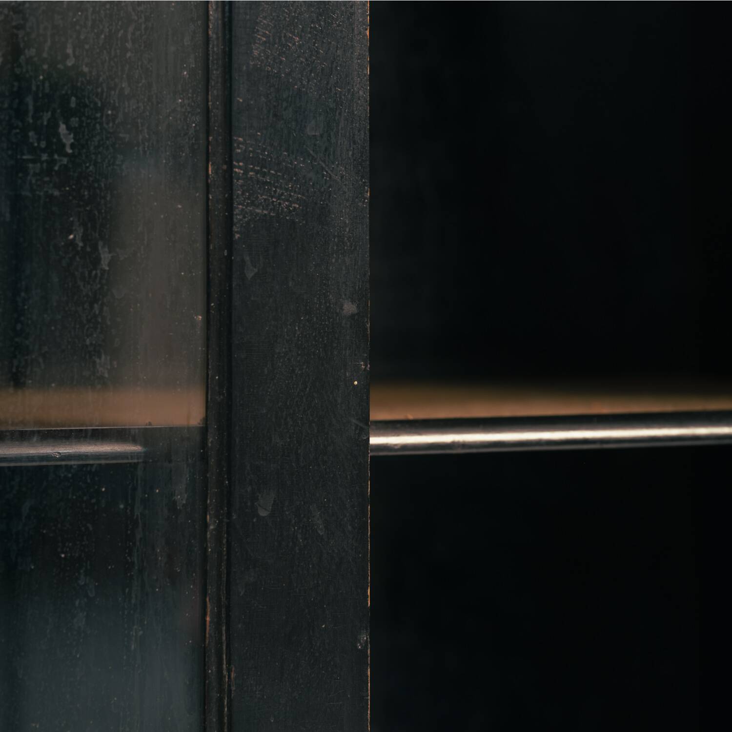 Arts crafts parlour glass display cabinet black ebonised chippendale england