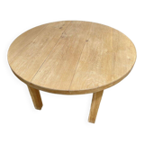 Old round solid oak table from the 1970s