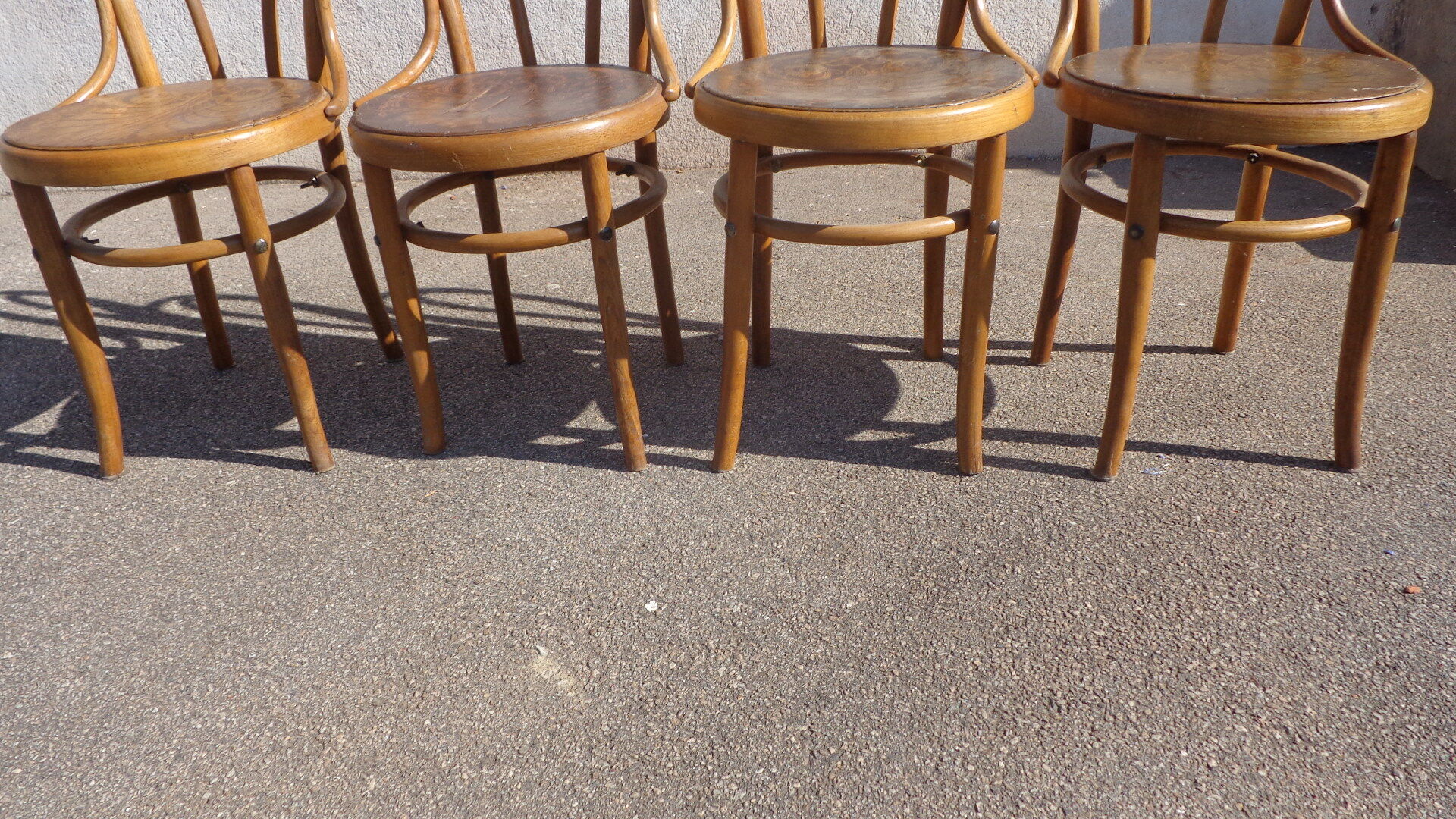 Set de 4 chaises luterma bois courbé