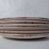6 signed stoneware dinner plates