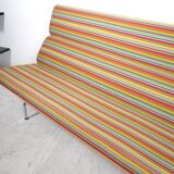 Compact sofa Eames Vitra Alexander Girard Miller stripe fabric