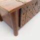 Low brutalist enfilade by Georges Robert in dark pine from the 1960s.