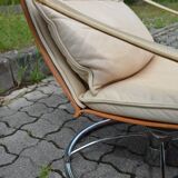 Ake fribytter for nelo sweden swivel leather lounge chair