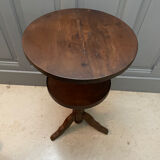Wooden pedestal table