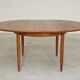 Round extending table, light oak, East Germany, 1960s