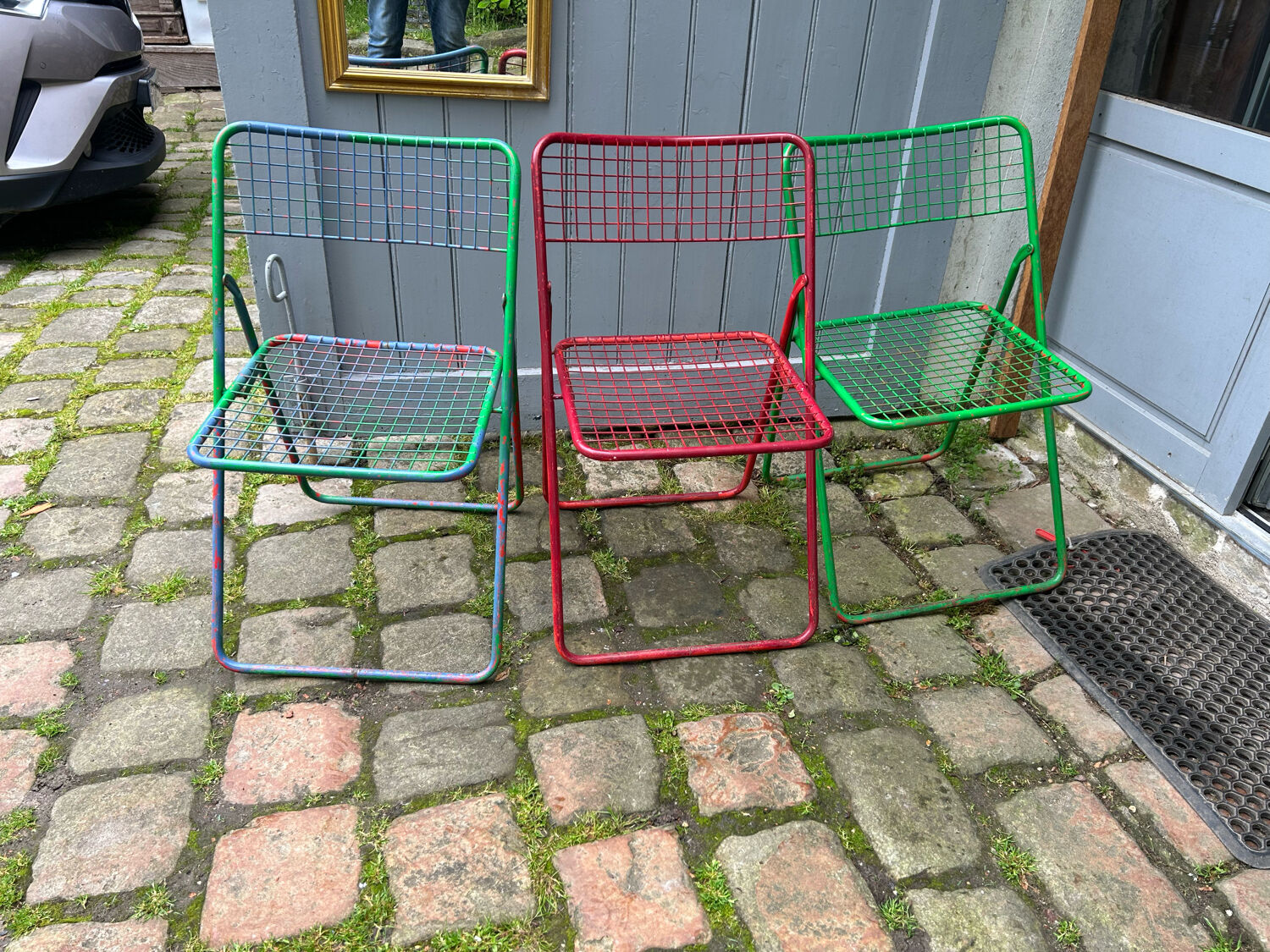 3 Ted Ned folding chairs by Niels Gammelgaard for IKEA 1980s