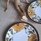 Set of 6 Paradisio dessert plates Boch 1966