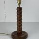 French modernist wood turned mushroom cocoon table lamp, 1950s