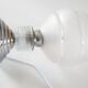 Lampe art déco globe satiné et chrome