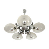 Vintage Mid Century Modern Sputnik Brutalist light Fixture Hanging Lamp