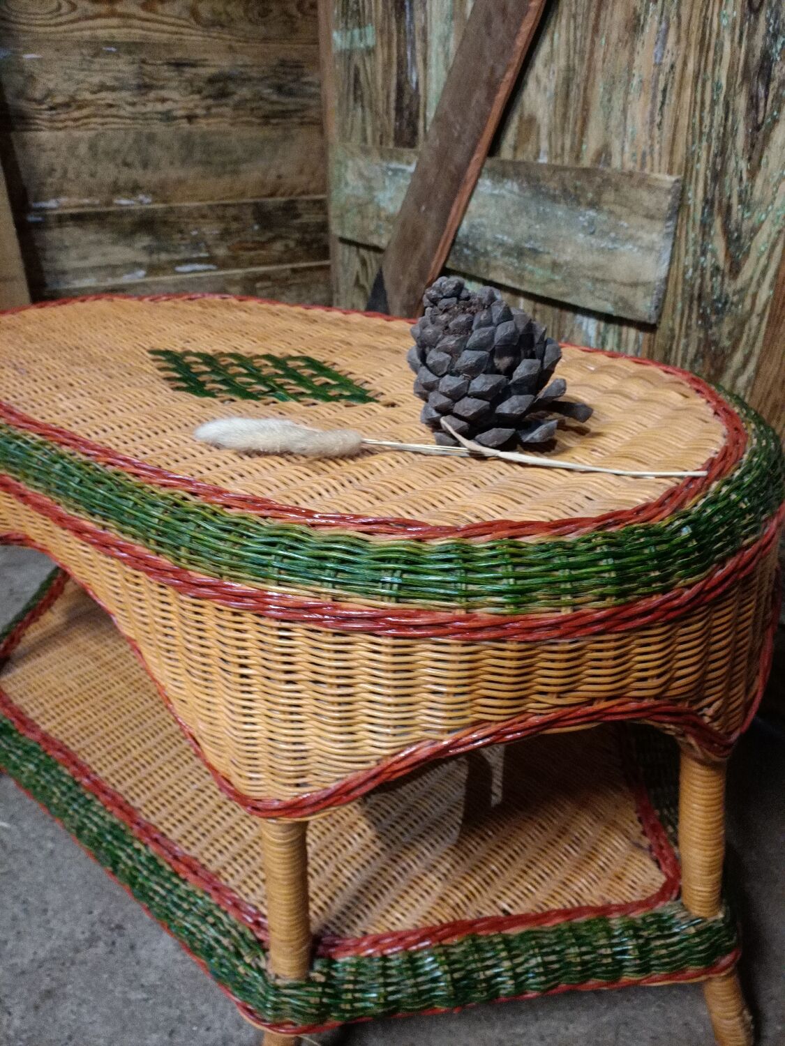 Rattan coffee table